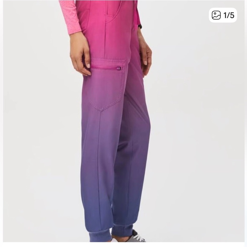 Figs Pink and Purple Gradient FreeX lined Zamora Joggers